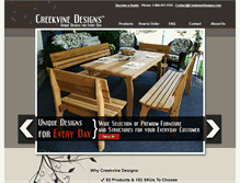 Tablet Screenshot of creekvinedesigns.com